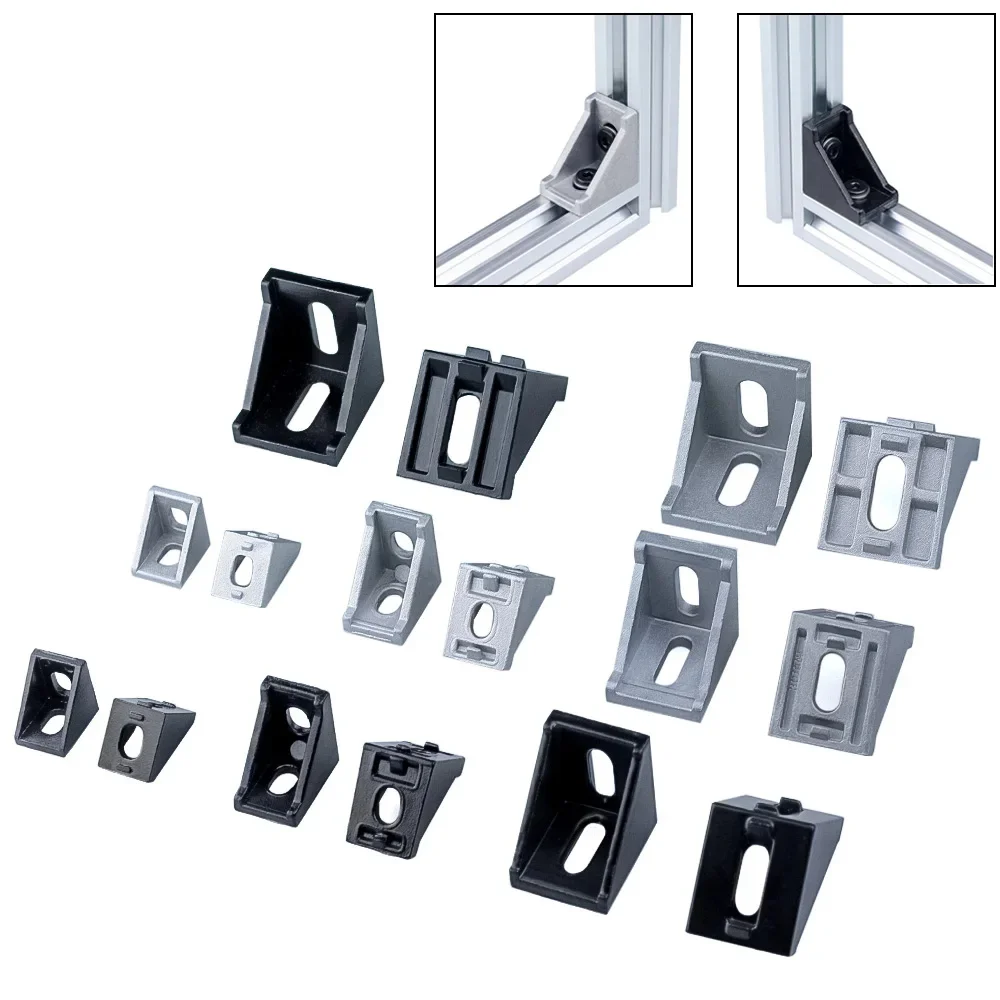 10Pcs Corner Fitting Angle Aluminum Connector Bracket Fastener 3030 4040 4545 for Aluminium Profile aluminum connector