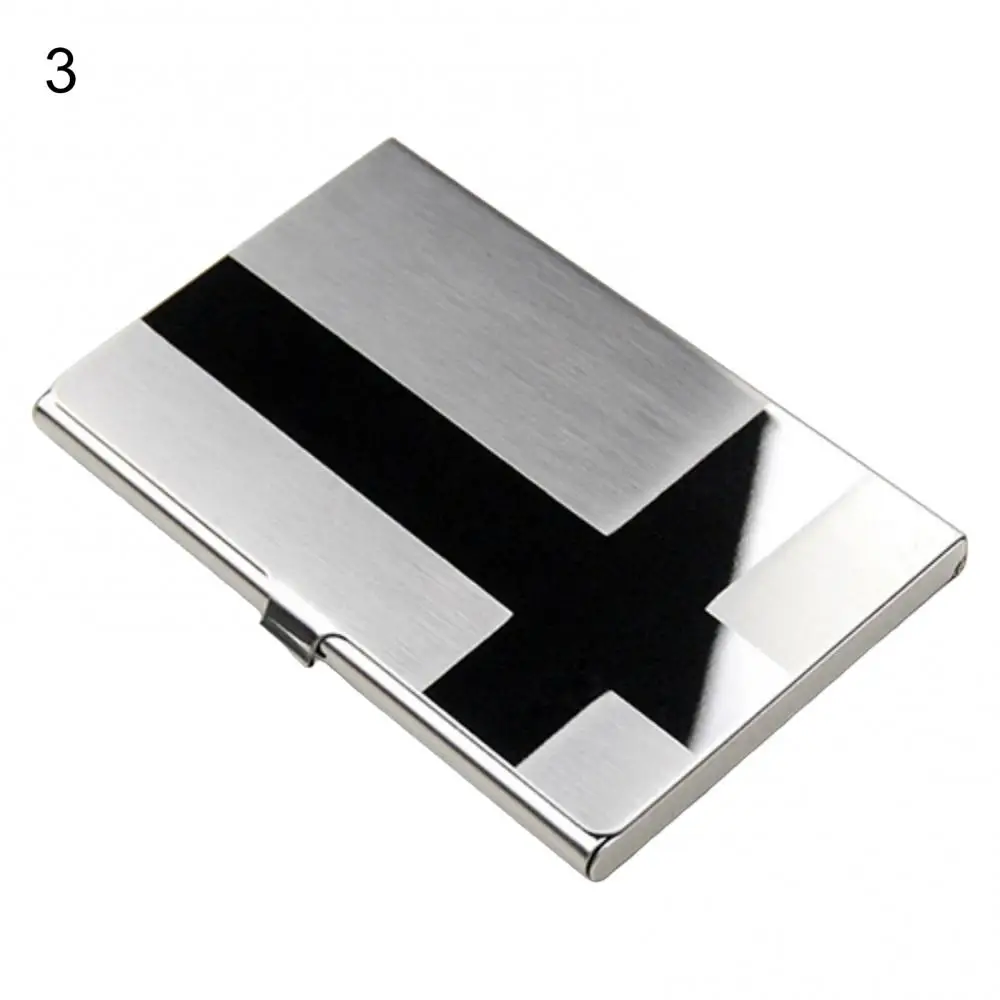 Fashion Stainless Steel Case Pocket Box Business ID Credit Card Holder Cover For Women Men