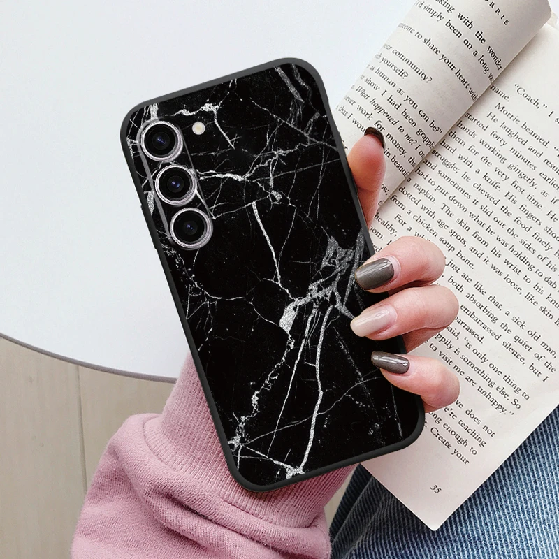 Marble Stone Texture Silicone Protective Case - Fashionable Back Cover