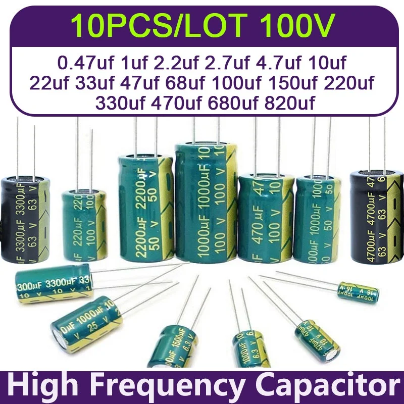 Capacitor Electrolítico De Aluminio DIP 100uf 35V