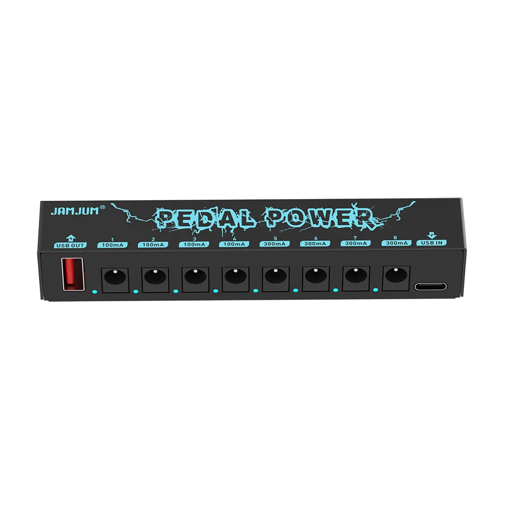 9V 8-Isolated Output Guitar Pedal Power Supply Type-C/USB Input Short-Circuit Saf