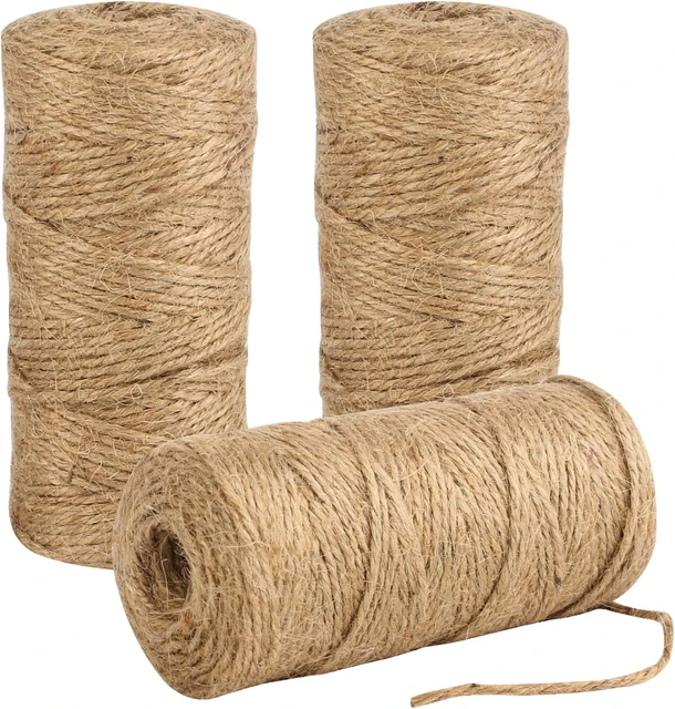 3 Ply Natural Hemp Twine 100m/roll Rustic String Cords Jute Rope Wrap Craft  Making Decor Rope - Cords - AliExpress