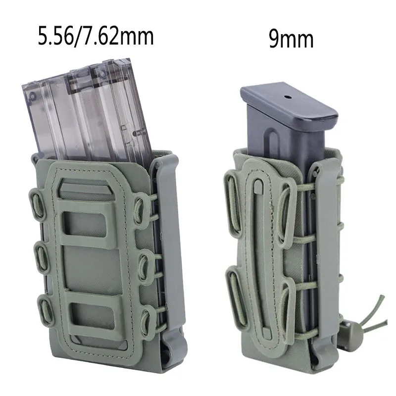 Hunting 5.56 7.62 9mm Magazine Pouch Molle Scorpion Fast Mag Quick Release AR15 Mag Holster Case Box with Molle Waist Belt Clip magazine pouch