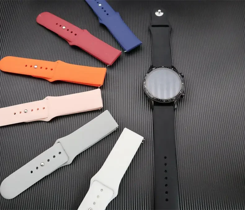 Premium Silicone Smartwatch Strap - Universal Fit, 20mm & 22mm Bands