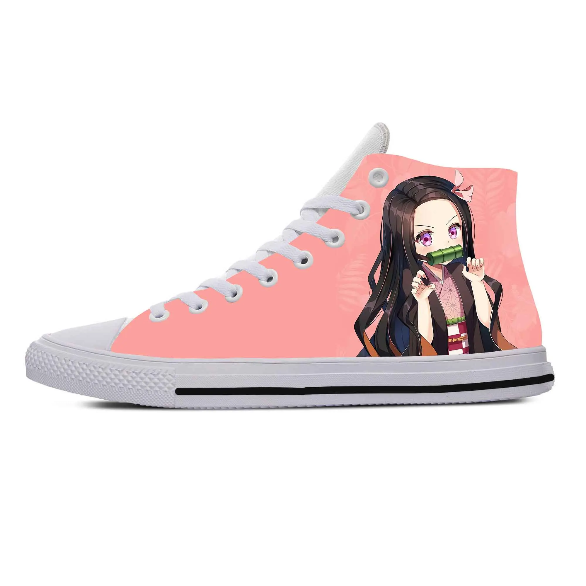 

Anime Demon Slayer Kimetsu no Yaiba Kamado Nezuko Casual Cloth Shoes High Top Comfortable Breathable 3D Print Men Women Sneakers