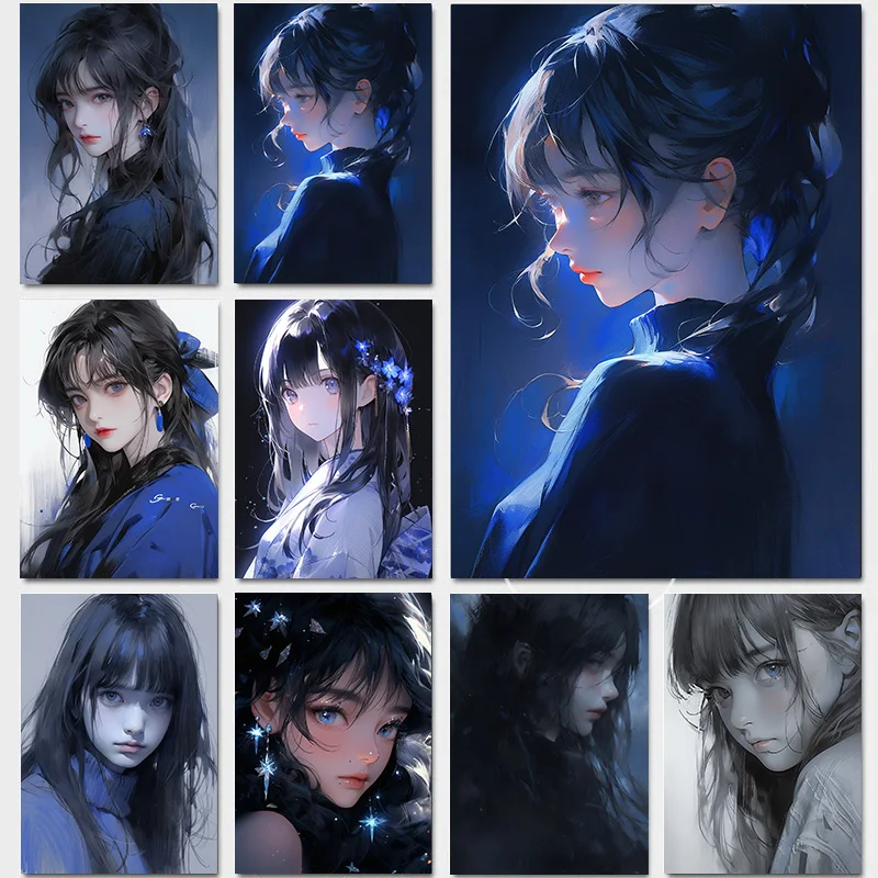 

Домашний декор картины для интерьера изысканные постеры для украшения стен картина с челкой Высокая холодная стильная Печать на холсте для девушек