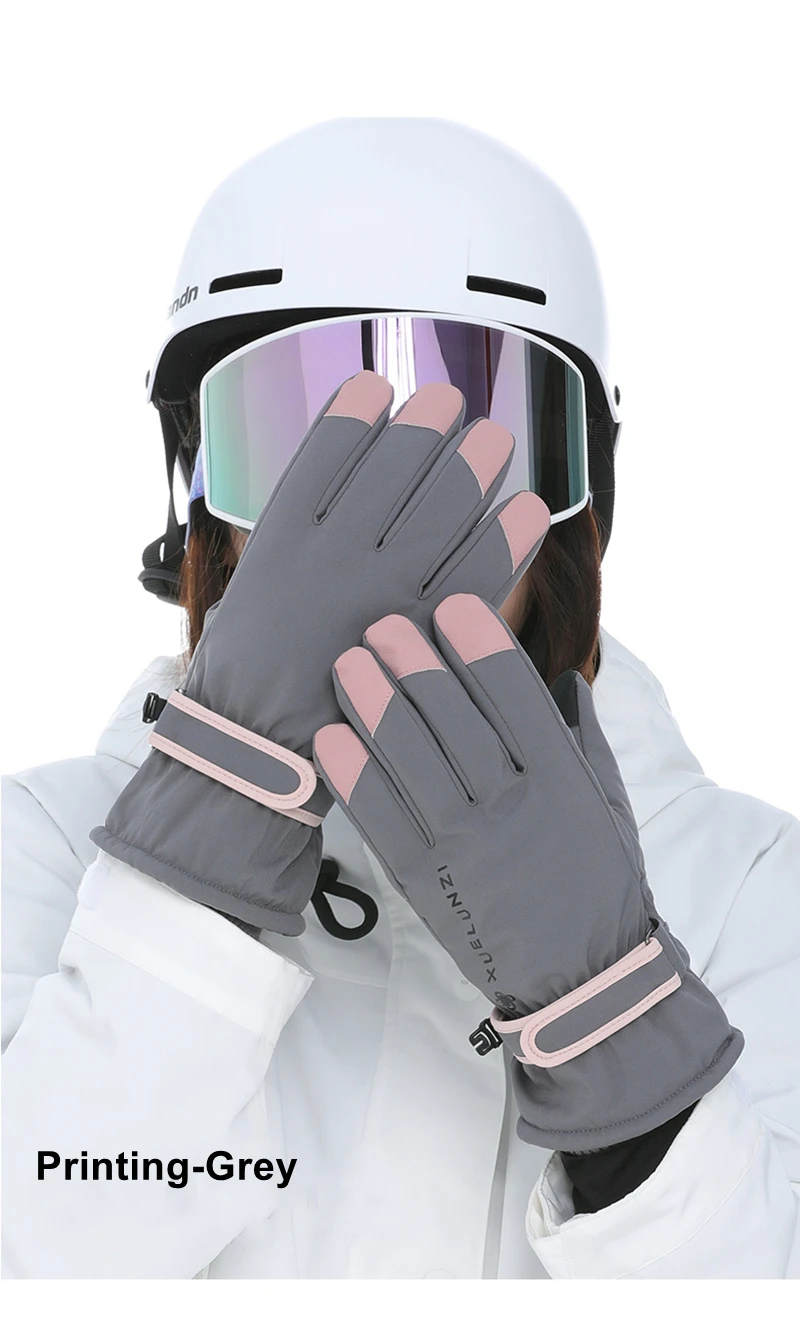 Women Ski Gloves Waterproof Cycling Gloves Winter Touch Screen Bicycle Gloves Outdoor Scooter  Riding Motorcycle Ski Warm Glove 3