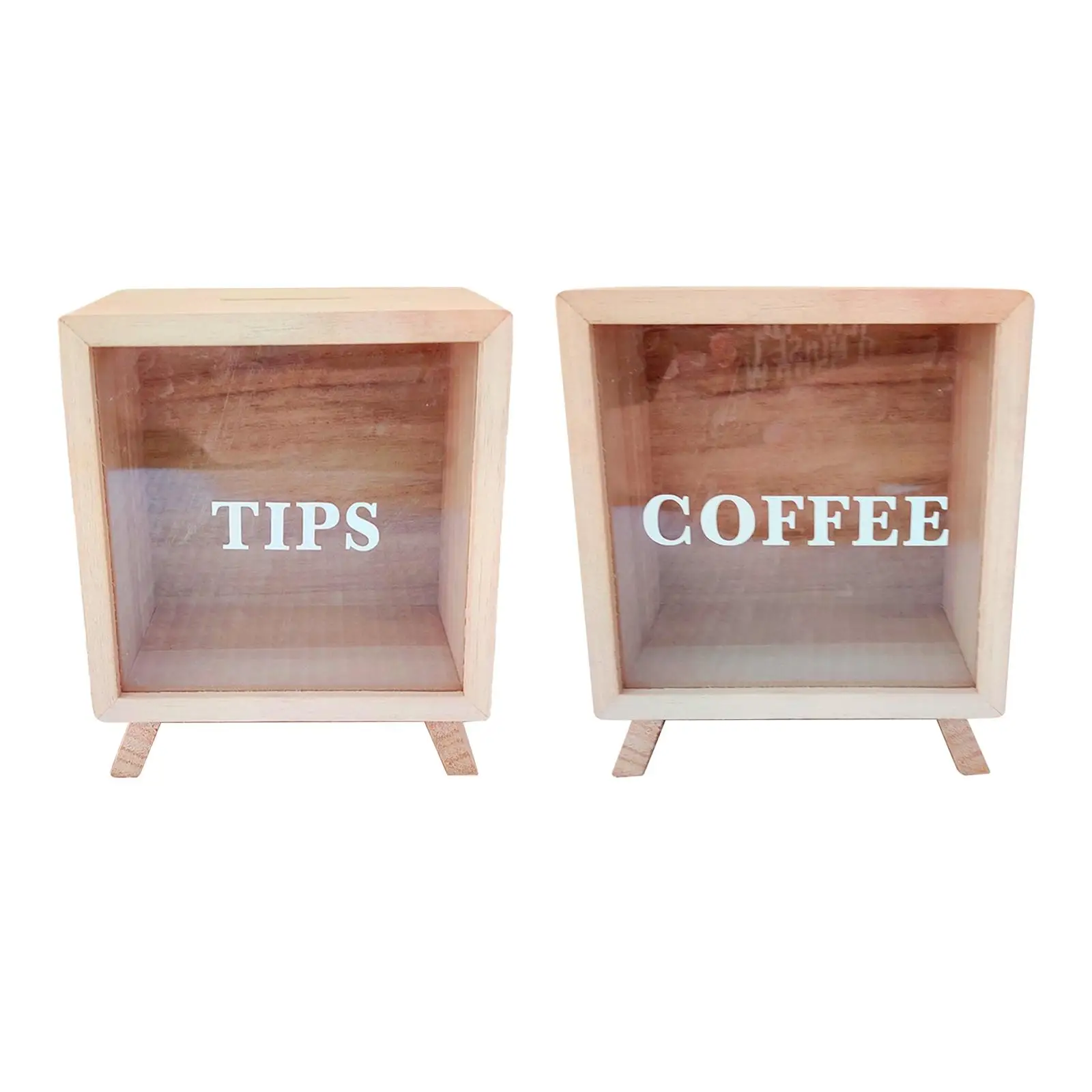 Coin Bank Jar Tip Jar for Money Tip Box for Restaurants Bartender Bars