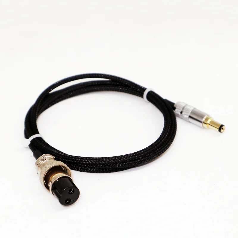 HiFi DAC music player linear power output DC power cord GX16-- DC 5.5 * 2.1mm 5.5 * 2.5mm DC silver plated power cord