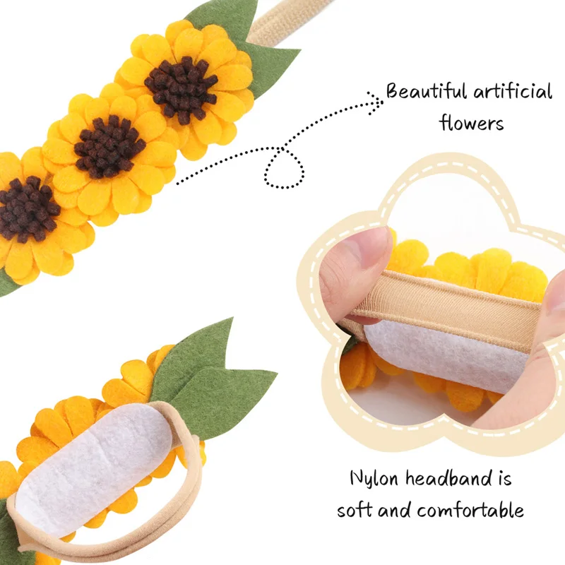 Рисунок 5 - Повязка на голову с подсолнухом для девочек