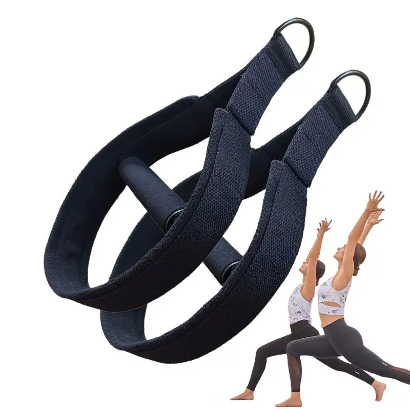 Pilates Reformer Straps Fitness Strap Pilates Equipment 2 Pcs Exercise Straps Yoga D-Ring Adjustable Accessories