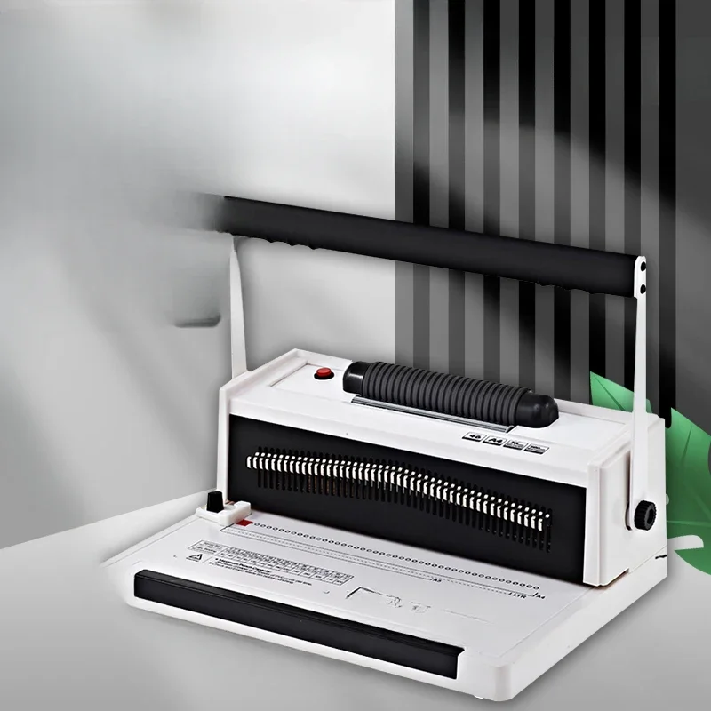 

200Pro electric single coil spiral coil binding machine contract text punching machine