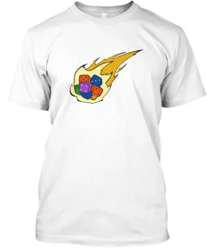 Geekt D6 Fireball T Shirt Maniche Lunghe O Corte