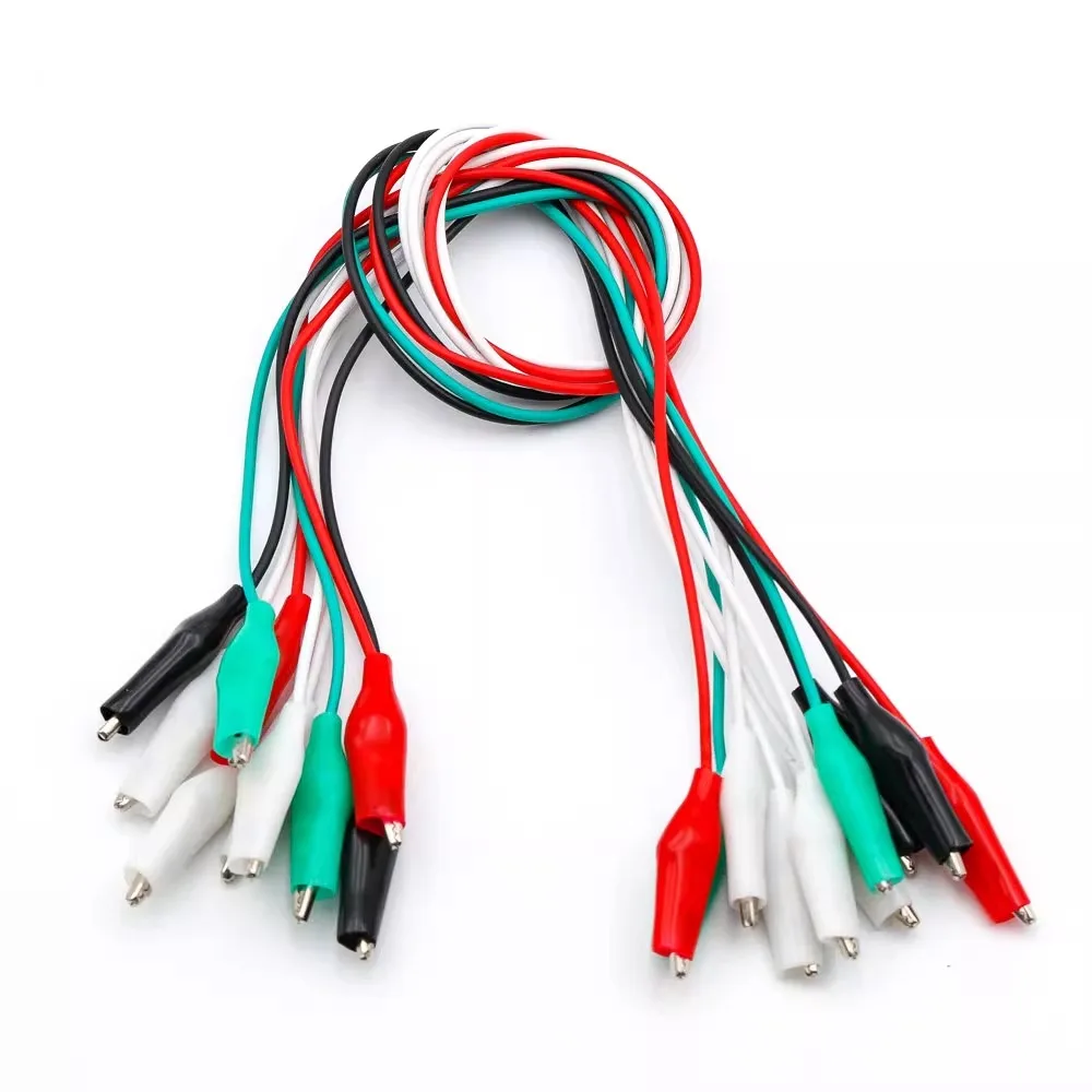 Alligator clip wire test wire wire power cord 5 colors double head length 50cm 2