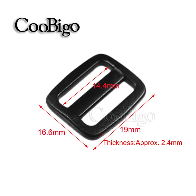 Set of 5 Adjustable Tri-Glide Slider Buckles for Pet Collars and Outdoor Gear