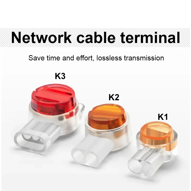 

K1 K2 K3 Connector Crimp Connection RJ45 RJ11 Waterproof Wiring Ethernet Telephone Cable Cord Network Terminals computer OMAY