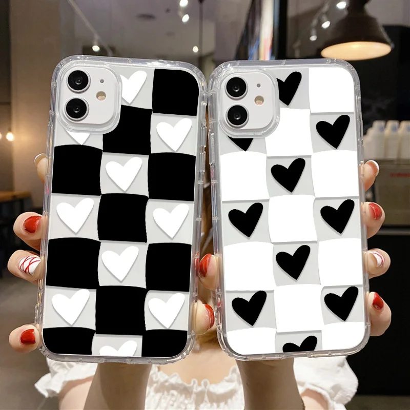 Black White Grid Case For iPhone 11 Case iPhone 11 12 13 14