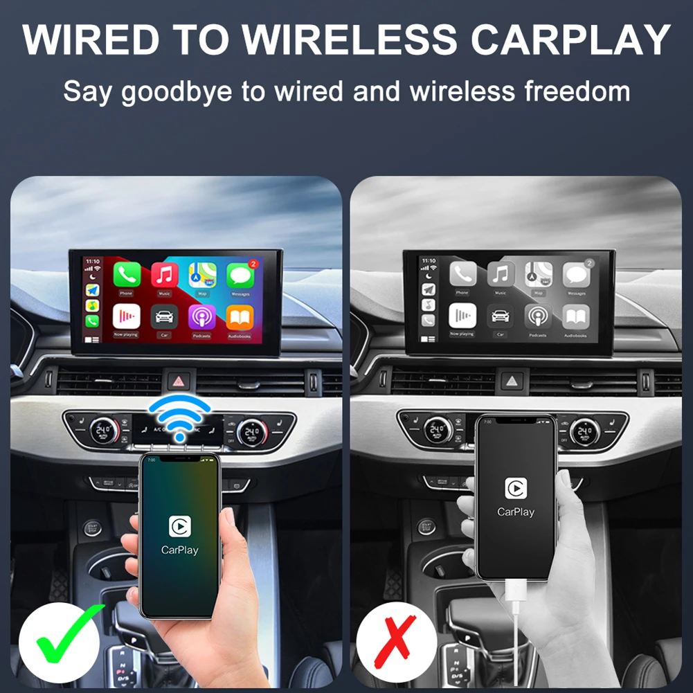 CarlinKit 4.0 Wireless Android Auto CarPlay Adapter Apple CarPlay Dongle Compatible With Wired CarPlay USB Plug And Play car video player android