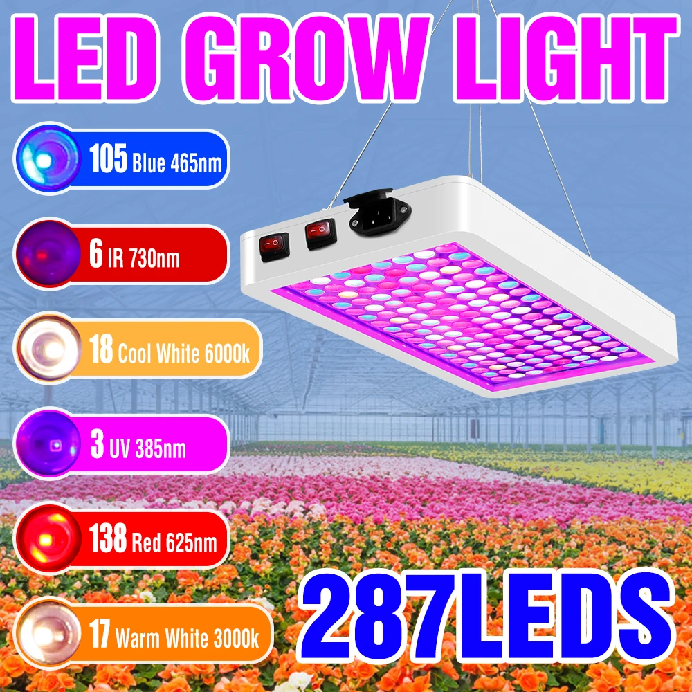 LEDGrowLightHydroponicsPhytolampForPlantsFullSpectrumFitolamp
