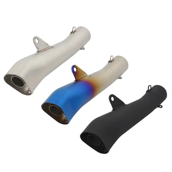51mm Universal Motorcycle Vent Pipe 335mm Muffler Stainless Steel Exhaust System Modified For ATV Street Bike