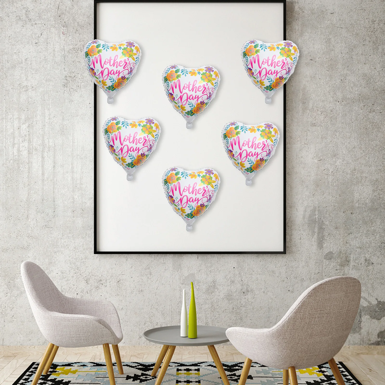 

10pcs Aluminum Foil Balloons Mother's Day Balloons Mother's Day Party Supplies