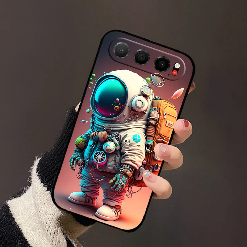 Cute Astronaut Soft TPU Protective Cover - Stylish Silicone Bumper Case