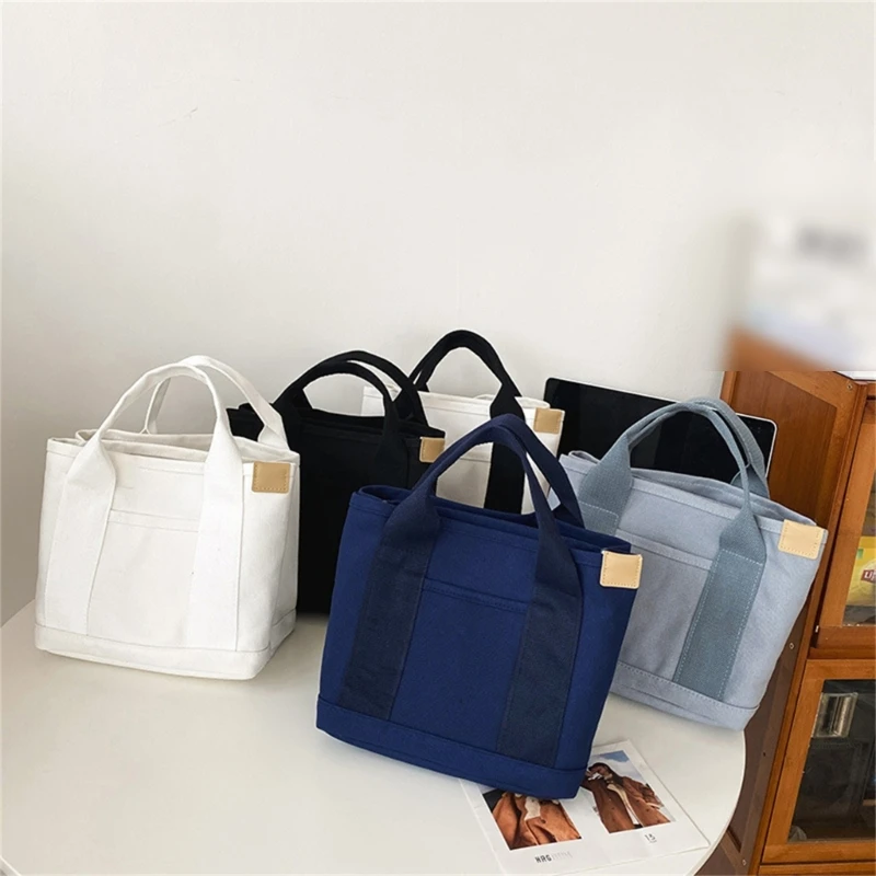 

Women Canvas-Handbag Ladies Shopping Bag Economical Tote Bag Student Lunch Bag