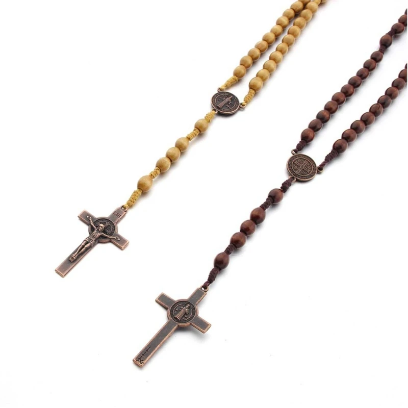 Catholic rosary necklace for men women