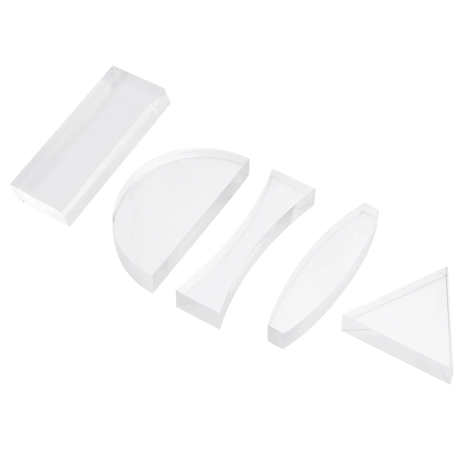 

5 Optical Glass Optical Photography Set Optical Acrylic Glass Light Spectrum Physical Optical Experiment Set for Physics Teach