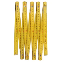 Wooden Double - Sided Folding Ruler for Carpentry and Teaching (Color Random)