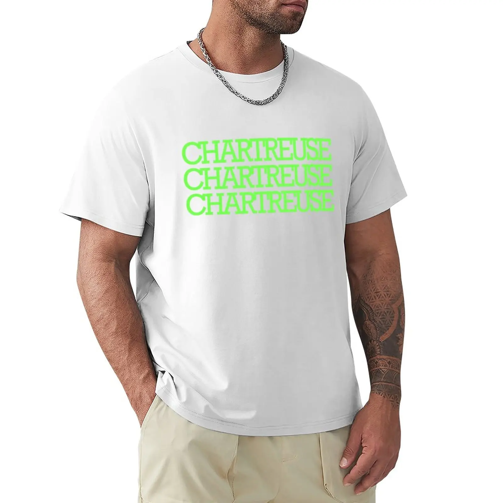 Chartresue Chartreuse Chartreuse-T-Shirt A Colori Maglietta Divertente Magliette A Maniche Corte Per Gatti Magliette Anime Da Uomo