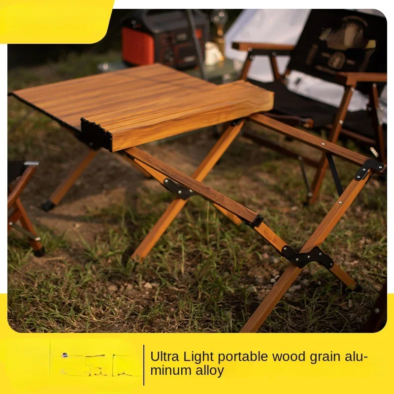 

Outdoor Folding Table Aluminum Alloy Egg Roll Table Campin\e Portable Picnic \and Chair Camping Equipment