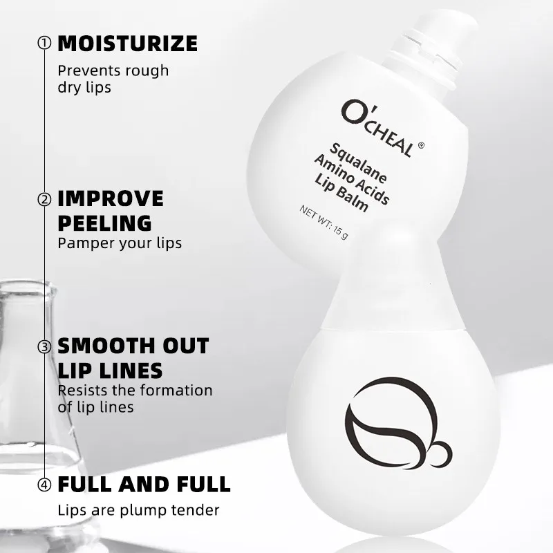 Squalane Amino Acid Lipstick Moisturize Nourish Smooth Repair Improve Lip Lines Base Lasting Lip Blam Lip Care Cross-border New 6