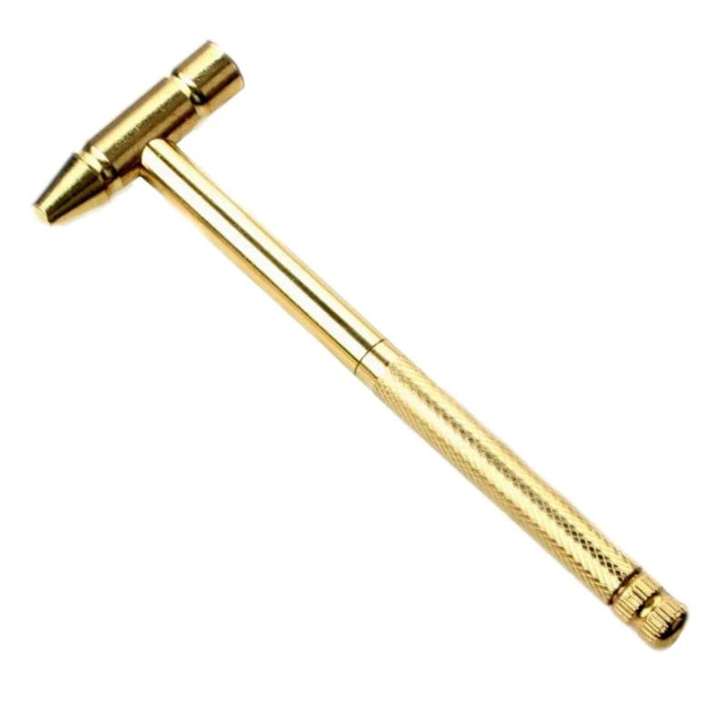 1PC 6 In 1 Micro Mini Multifunction Multi Brass Hammer 3 Kinds Screwdriver Bits Pocket DIY Tools Small Round Hammer 5 In 1 For Multifunction Brass Hammer