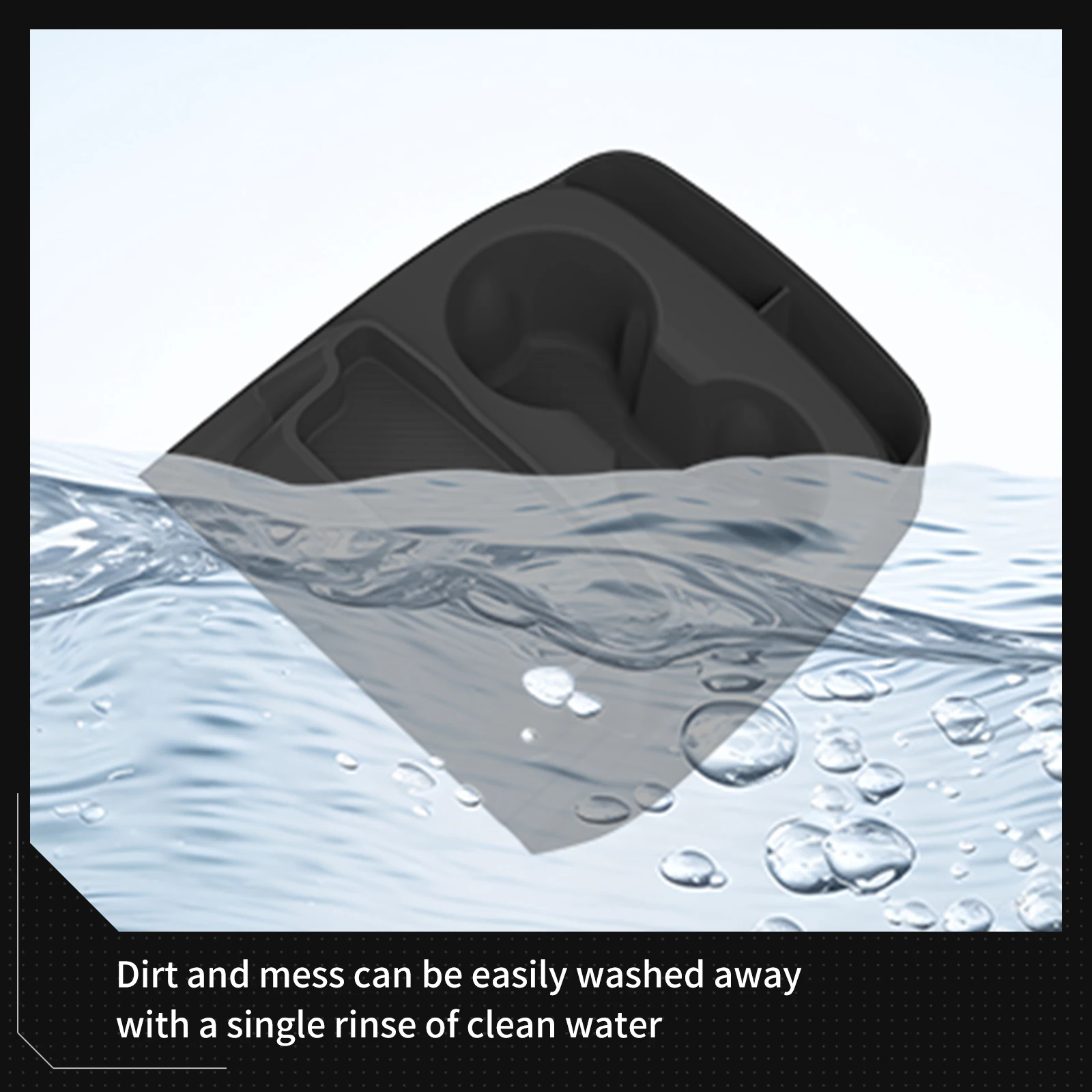 Smabee for Tesla Model Y Standard RWD 2025 2026 Water Cup Holder Insert Car Cup Box Shock-Absorbing Tray Silicone Organizer