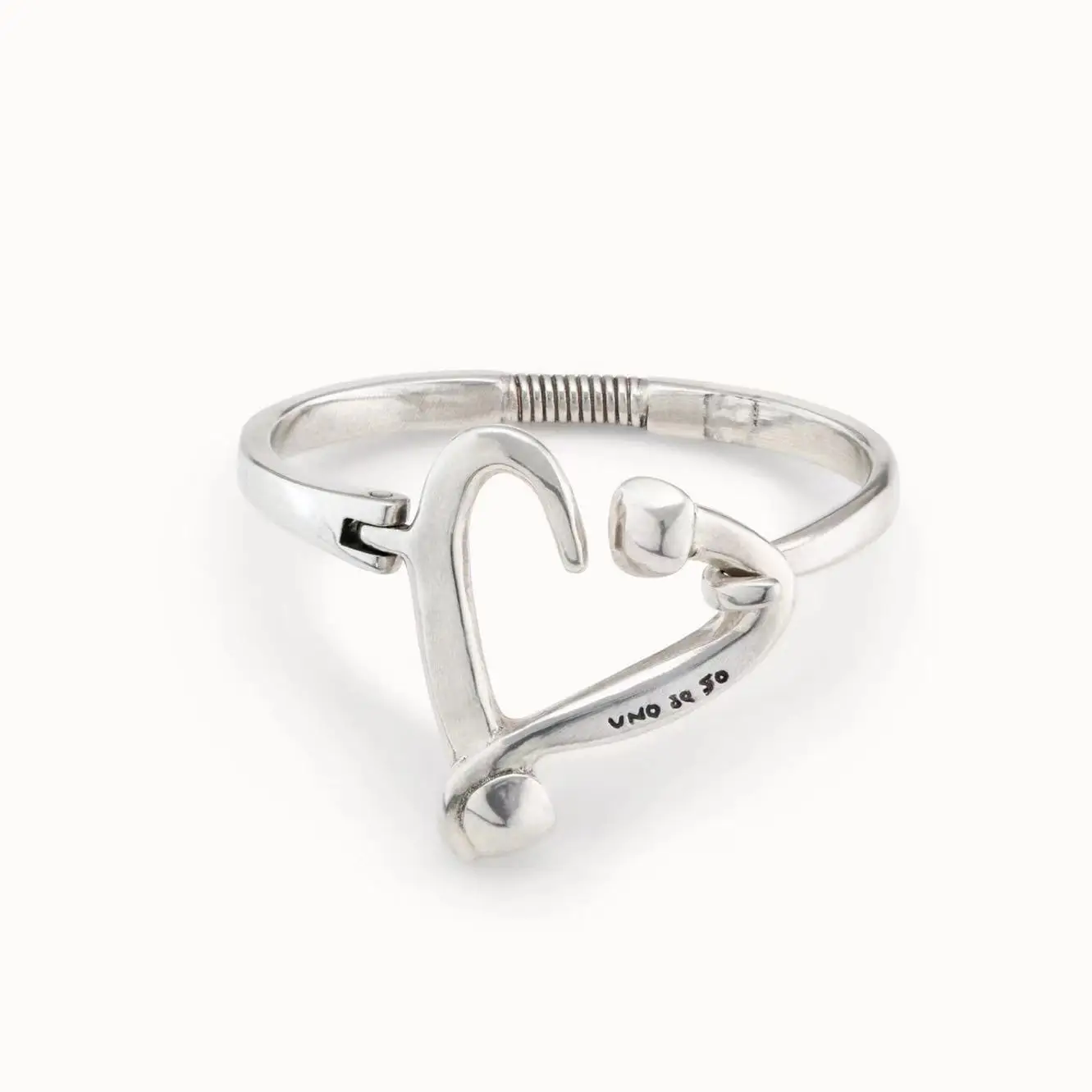 2023 unode50 Exquisite Fashion Electroplated 925 Silver Irregular Heart shaped Women's Bracelet Romantic Holiday Gift