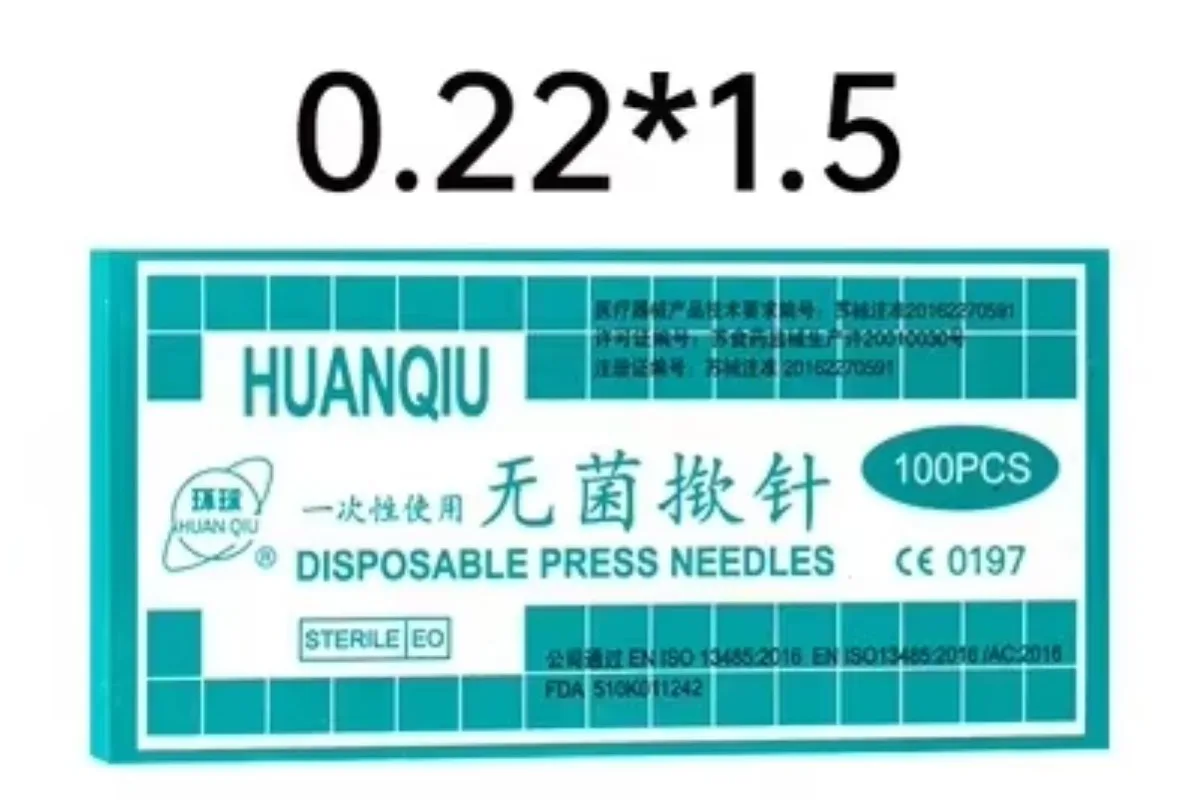 Sterile Ear Press Needle Auricular Acupuncture Needle Intradermal 0.25*1.3mm 1000pcs 10 boxes