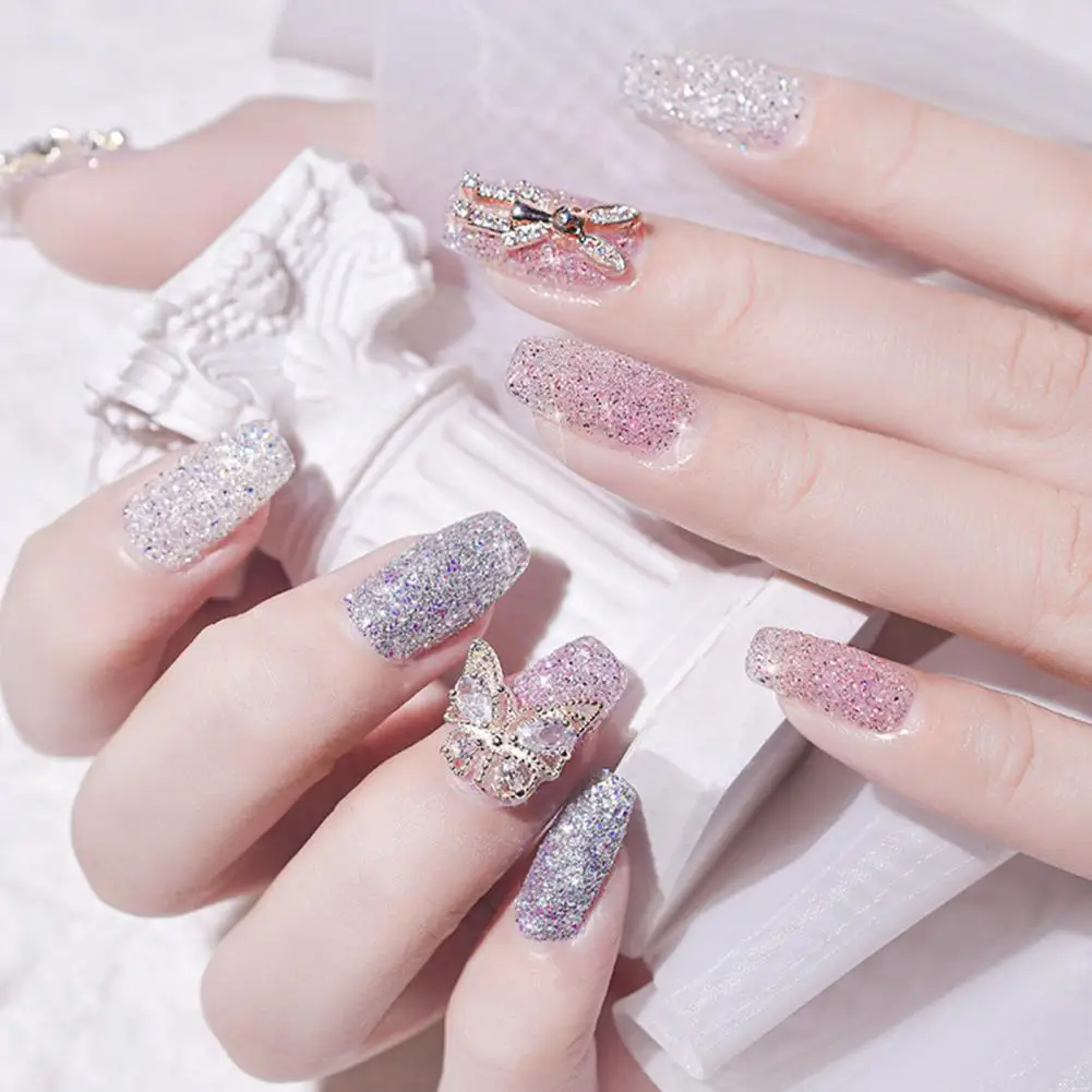 Practical Nail Powder Healthy Wide Application Natural Ingredient Iridescent Shiny Nail Art Powder