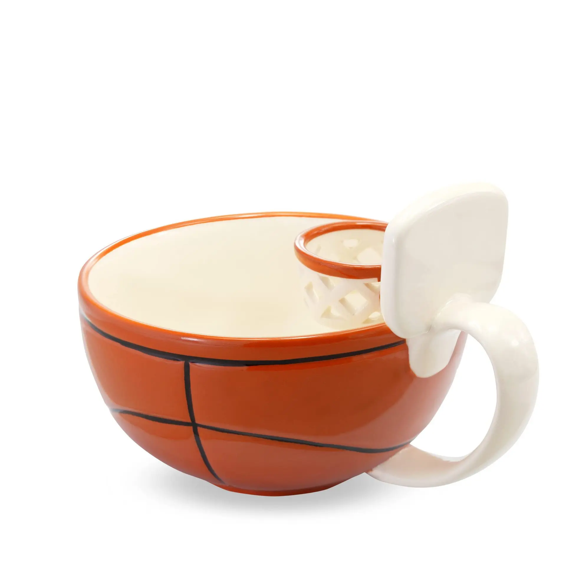 

Ceramic Cup with Basket Breakfast Coffee Milk Cups Creative Football Water Cup Novelty Birthday Gift Kitchen Drinkware
