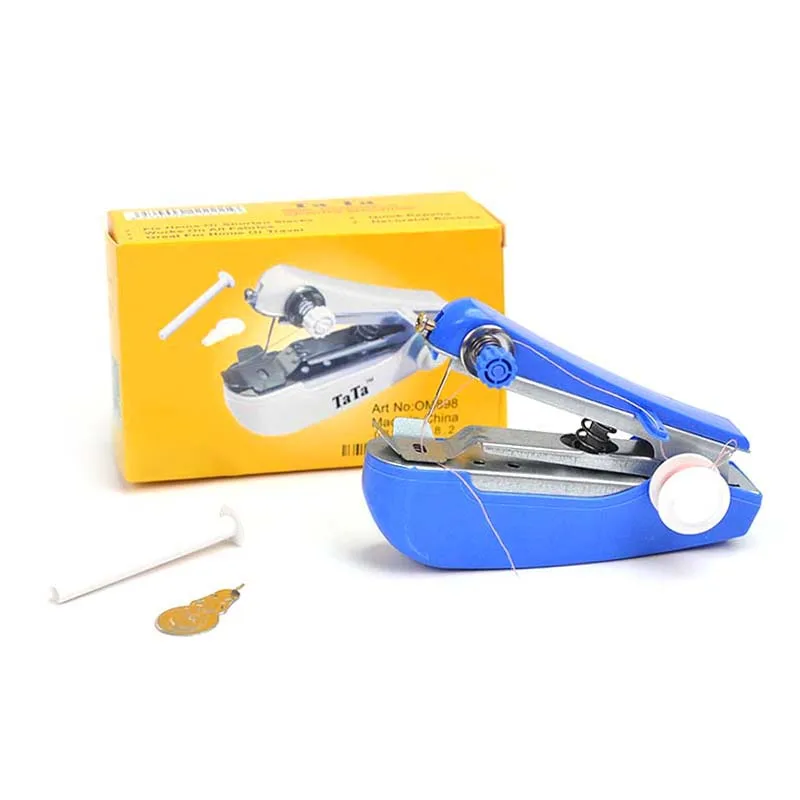 מכונות תפירה ניידות מיניות ללא חוטים לתפירת בגדים ידנית שימושיות מכונות תפירה DIY כלי תפירת בדים