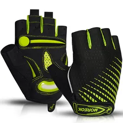 Enhanced Breathable Gel-Padded Non-Slip Cycling Gloves - XL (Neon Green)