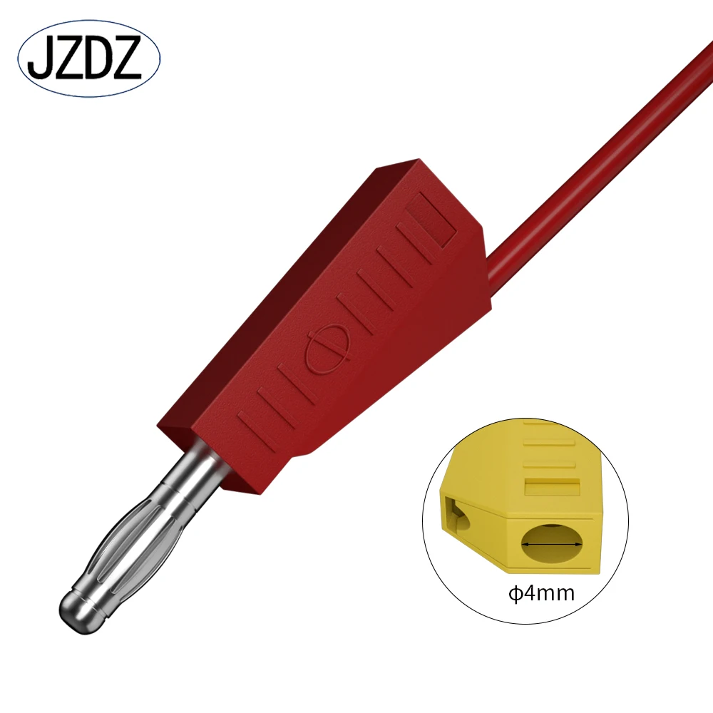 JZDZ 10PCS 4MM Stackable Banana Plug Copper Nickel Plated Soldering Electrical Connector DIY Tools J.10029