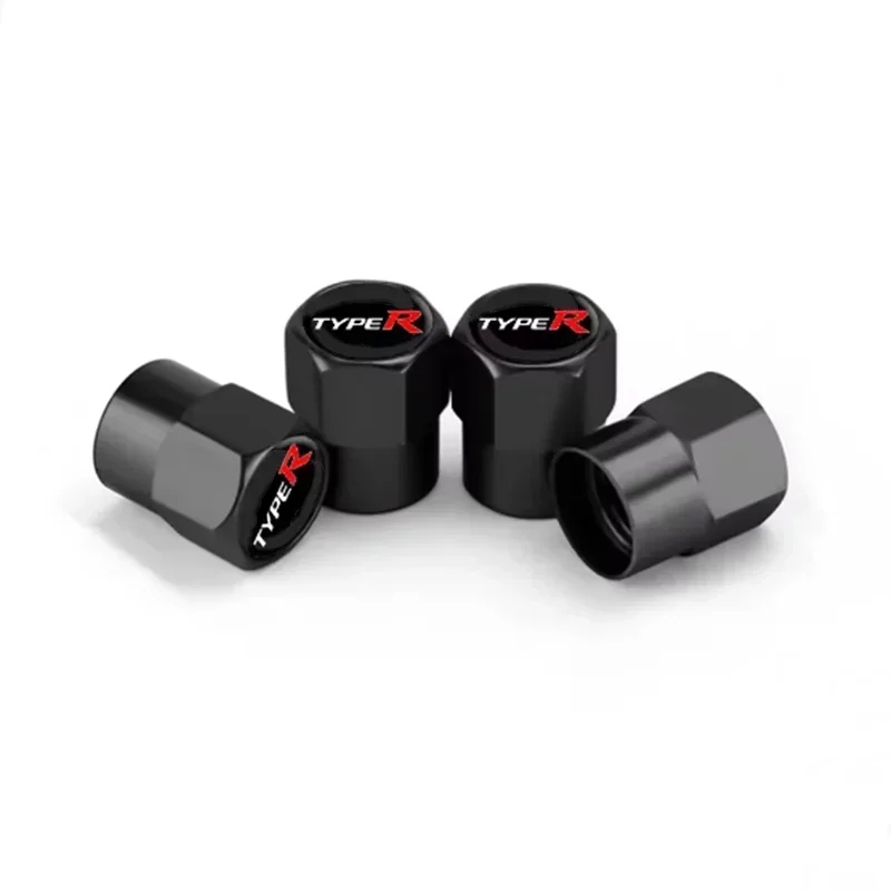 Sleek Aluminum Tire Valve Caps - Set of 4