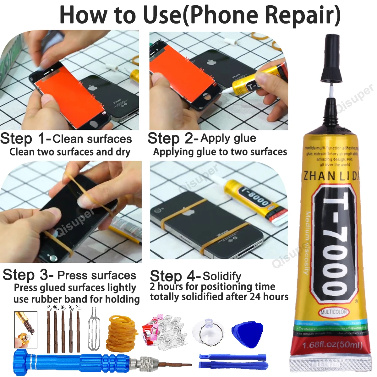 Waterproof Liquid Epoxy Black Glue Phone Speaker Repair Cell Mobile Screen Display Adhesive Zhanlida Fabric Bond Super Sealant 6