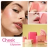 Multi Use Makeup Blush Stick, 2-in-1 Lip Cheek Cream Blush and Lip Stick, Waterproof Solid Face Blush Makeup Cheek Tint Matte 2