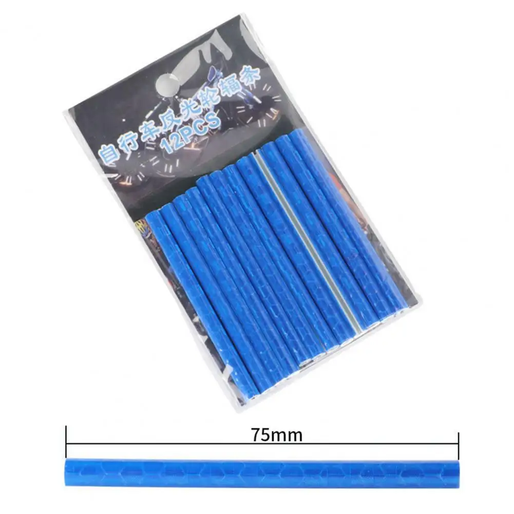 Bicycle Spoke Skins Wraps 12Pcs Universal Dirt Bike Spoke Covers Mountain Bike Night Riding Colorful Wheel Decoration Reflectors bike accessories,bicycle wheel protector wraps