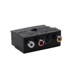 Enhanced AV Scart to RCA and S - Video Adaptor with In/Out Switch - 5pcs (Adapter)