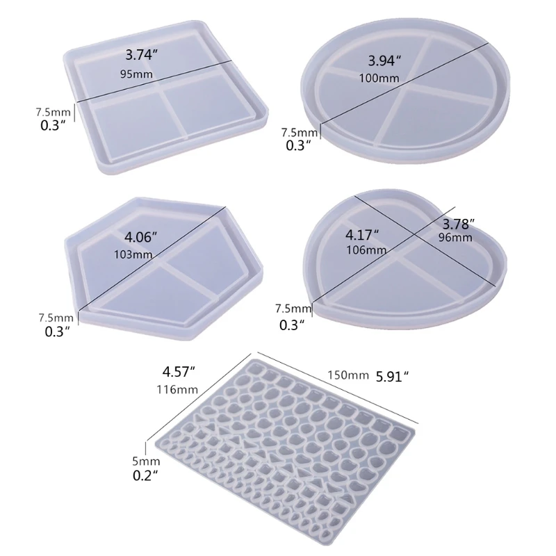 Silicone Coaster Molds Resin Silicon Mold Resin Coasters Round