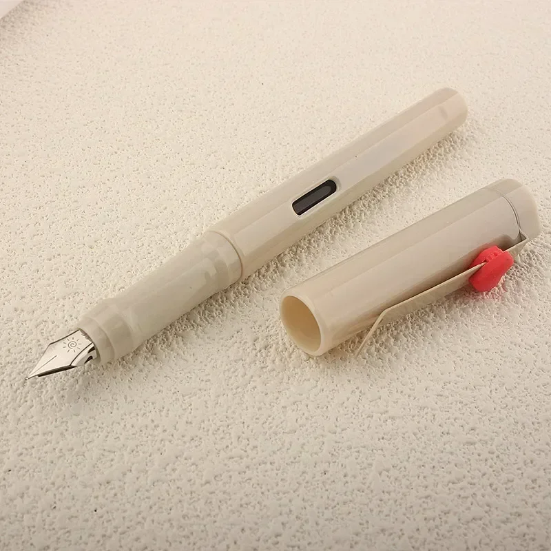 작은 화이트 도트 605 브랜드 만년필, 플라스틱 잉크 펜, EF 펜촉 문구, 사무실 학용품, 필기 선물