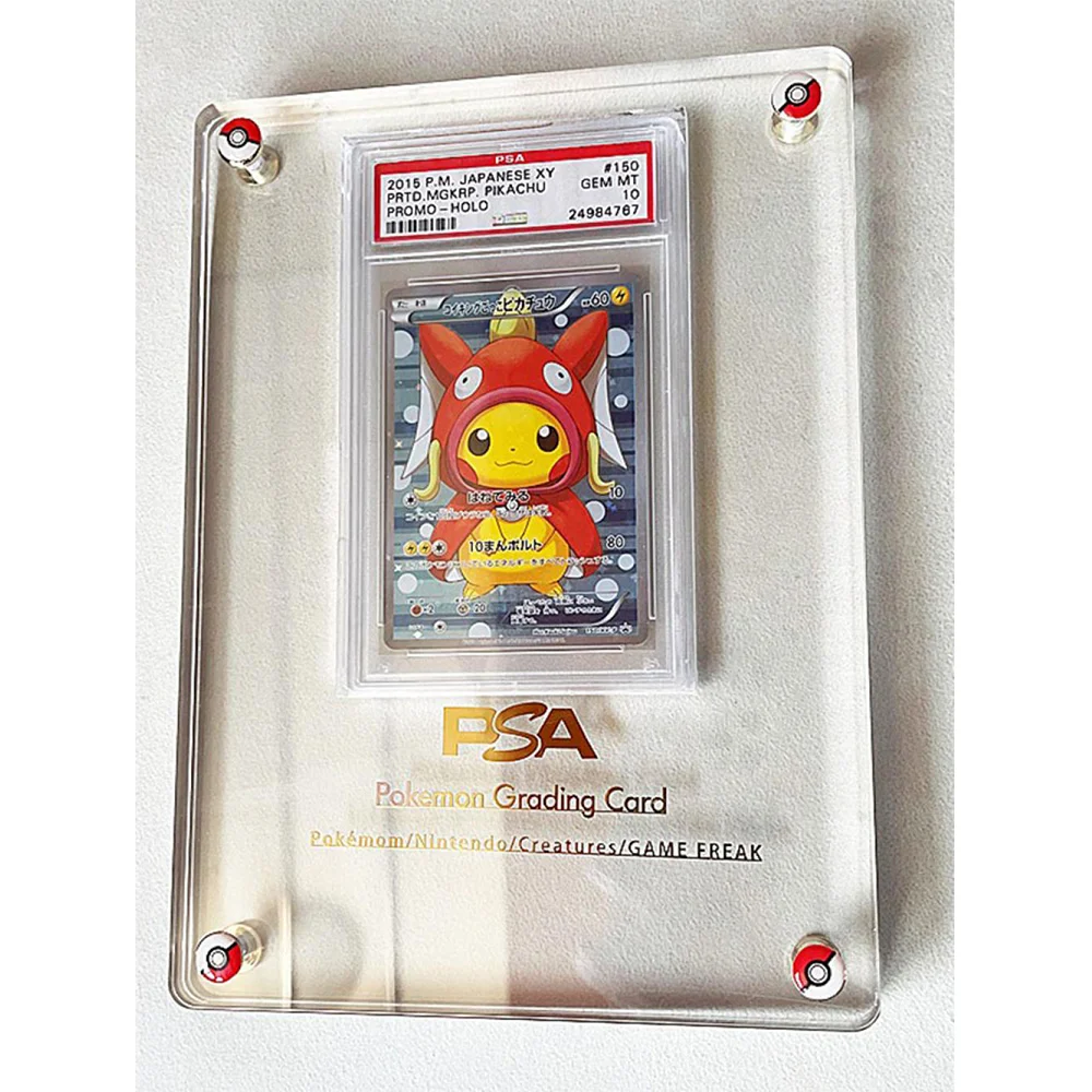 

Acrylic Brick Psa Pokemon Bgs Game King Rating Card Card Brick Ball Star Card Triplet Vertical Collectible Card Display Stand